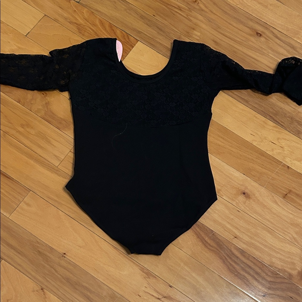 Black Lace Kids Leotard or Bodysuit - Picture 5 of 5